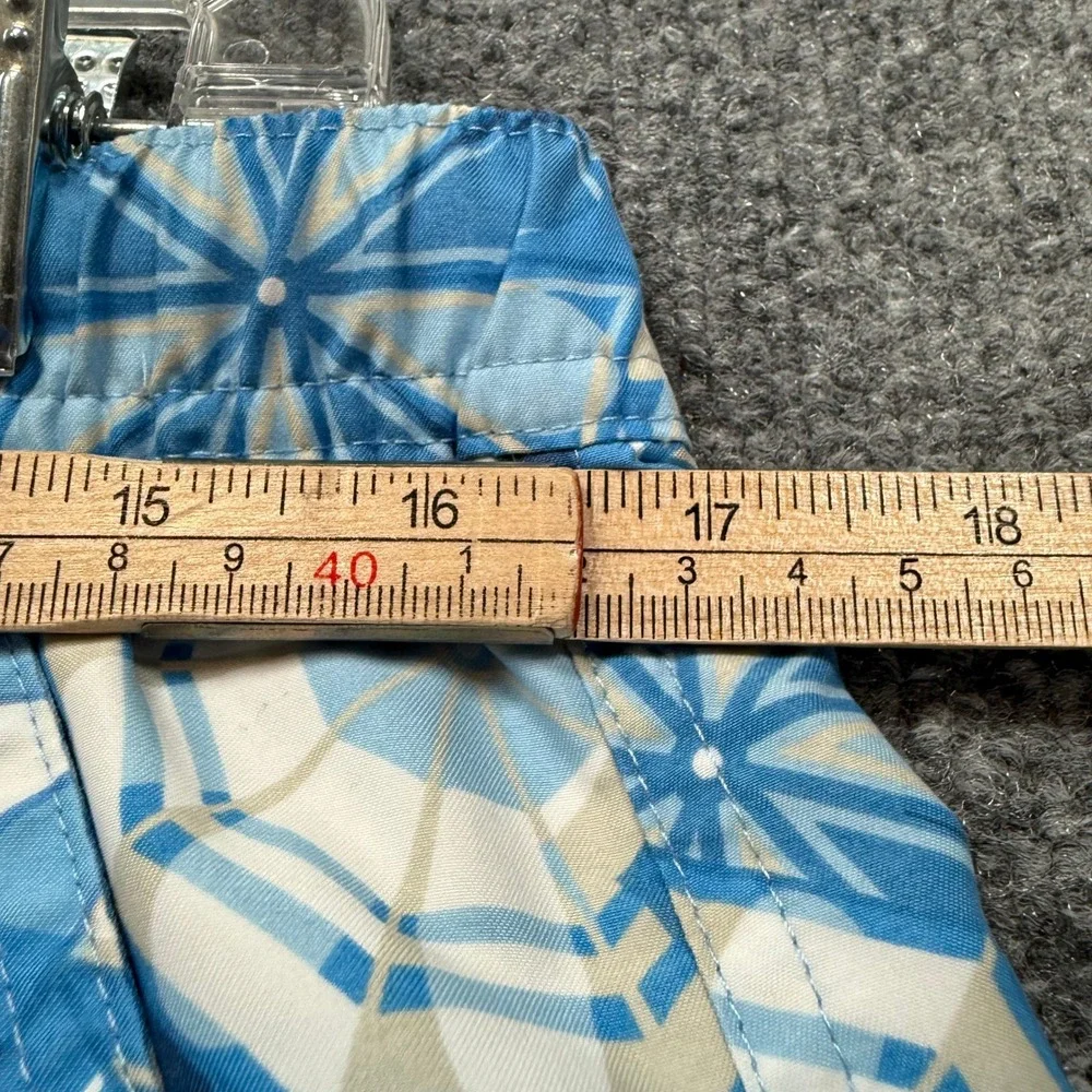 Vineyard Vines Blue & White Geometric Umbrella Print Swim Trunks